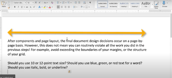 Screen capture of Microsoft Word Page